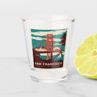 San Francisco Vintage Style Golden Gate Bridge