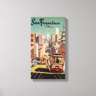 San Francisco Vintage Travel Poster Canvas Print