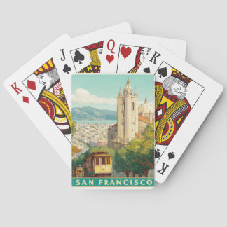 San Francisco Vintage Travel Poster Playing Cards