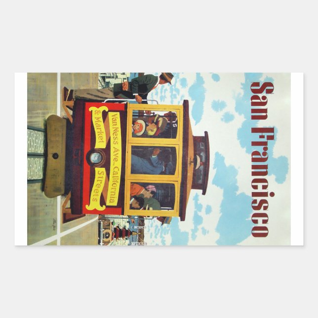 San Francisco Vintage Travel stickers (Front)