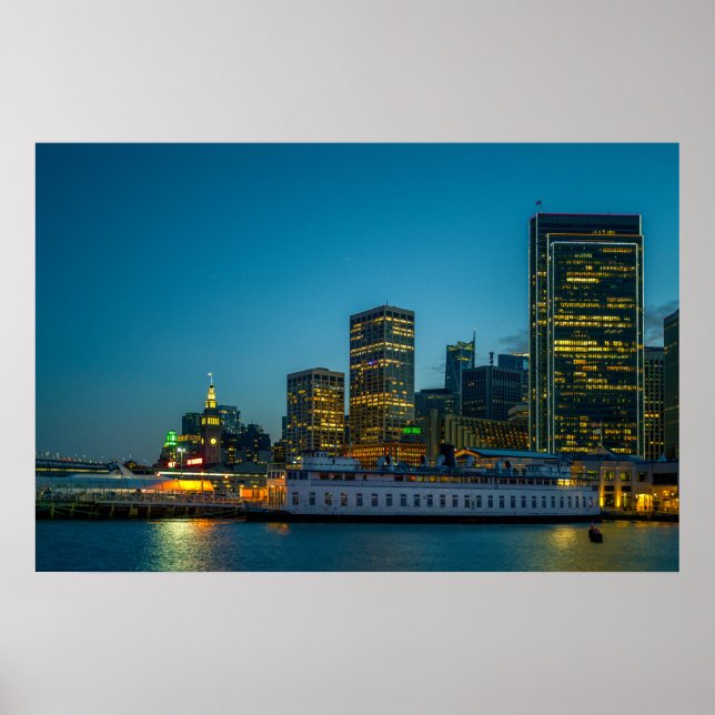 San Francisco Waterfront Poster | City Lights (Front)