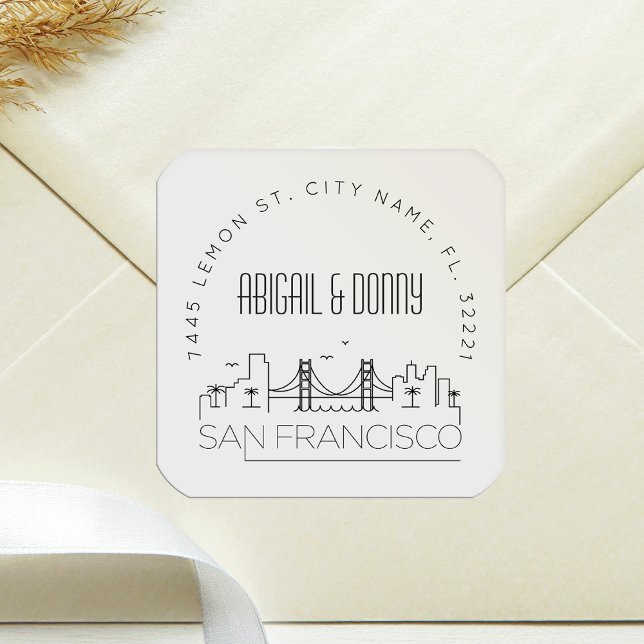 San Francisco Wedding Pre-Addressed Envelope Seal (Creator Uploaded)