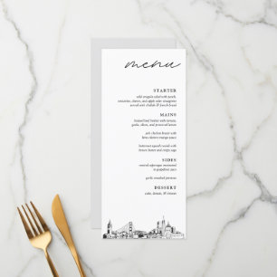 San Francisco Wedding Reception Dinner Menu