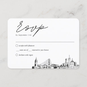 San Francisco Wedding Traditional RSVP Enclosure Card
