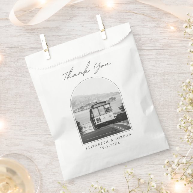 San Francisco Wedding Trolley Photo Thank You Favour Bags (Clipped)