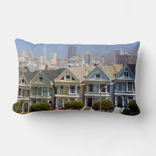 San Francisco's Famous Painted Ladies Lumbar Cushion