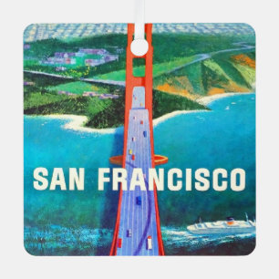 San Francisco's Golden Gate Bridge Metal Tree Decoration