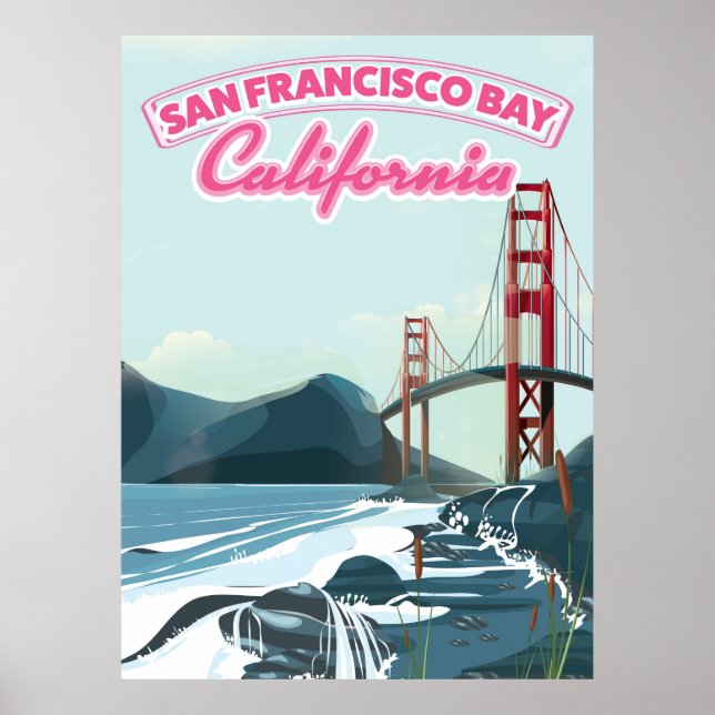 San Fransisco Bay travel poster (Front)