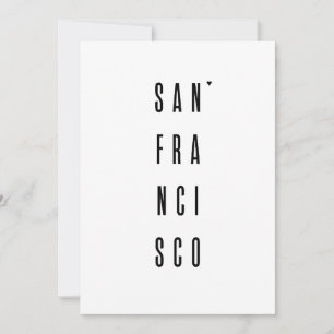 San Fransisco - minimalistic typography card