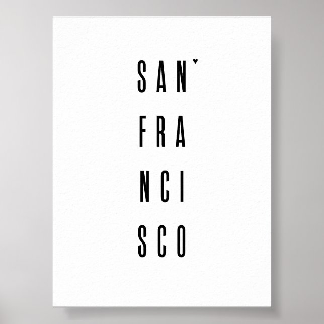 San Fransisco - minimalistic typography poster (Front)