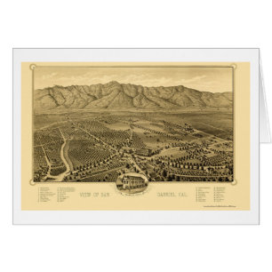 San Gabriel, CA Panoramic Map - 1893