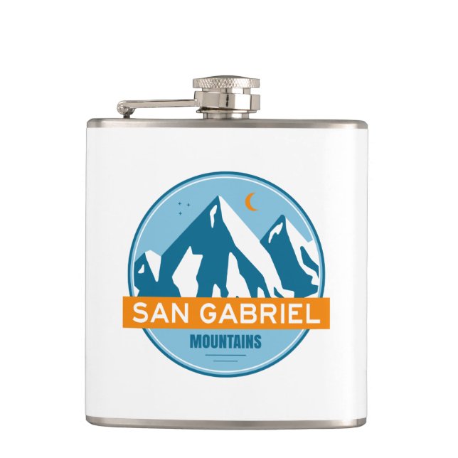San Gabriel Mountains California Hip Flask (Front)