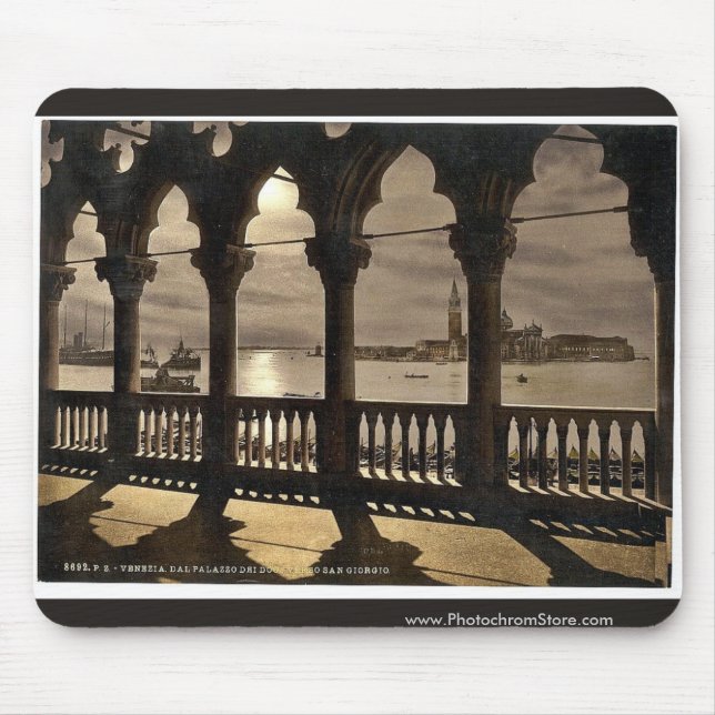 San Georgio from Doges' Palace by moonlight, Venic Mouse Pad (Front)