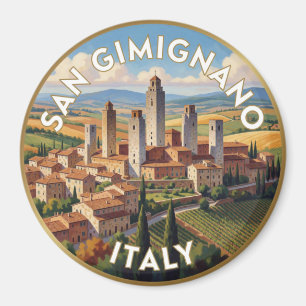San Gimignano Italy Towers Travel Scene 🏰 Magnet