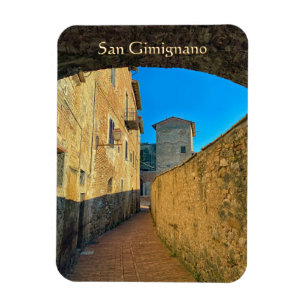 San Gimignano streets Flexible Photo Magnet