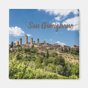 San Gimignano Tuscany Italy Panorama Souvenir Magnet