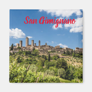 San Gimignano Tuscany Italy Panorama Souvenir Magnet
