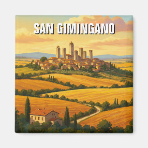 San Gimingano Italy Travel Magnet