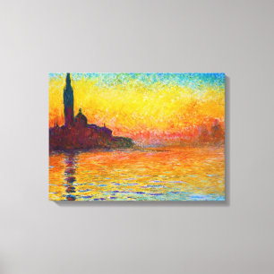 San Giorgio Maggiore at Dusk  Claude Monet Canvas Print