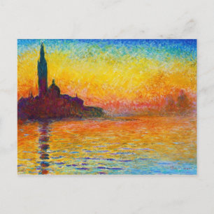 San Giorgio Maggiore at Dusk Claude Monet Postcard