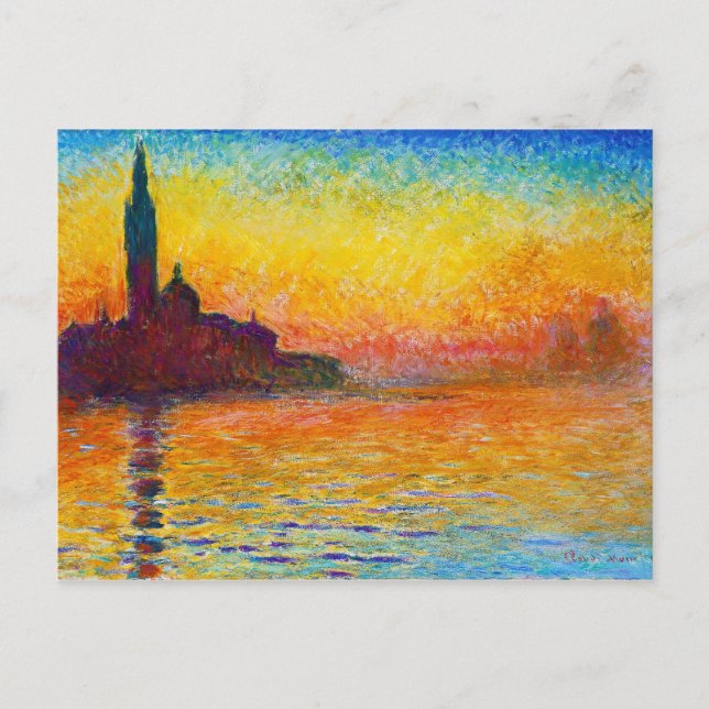 San Giorgio Maggiore at Dusk  Claude Monet Postcard (Front)