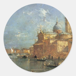 San Giorgio Maggiore by Francesco Guardi Classic Round Sticker