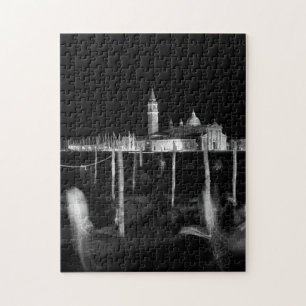 San Giorgio Maggiore church, gondolas in Venice Jigsaw Puzzle