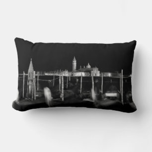 San Giorgio Maggiore church, gondolas in Venice Lumbar Cushion