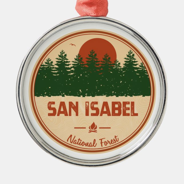 San Isabel National Forest Metal Tree Decoration (Front)