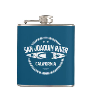 San Joaquin River California Kayaking Hip Flask