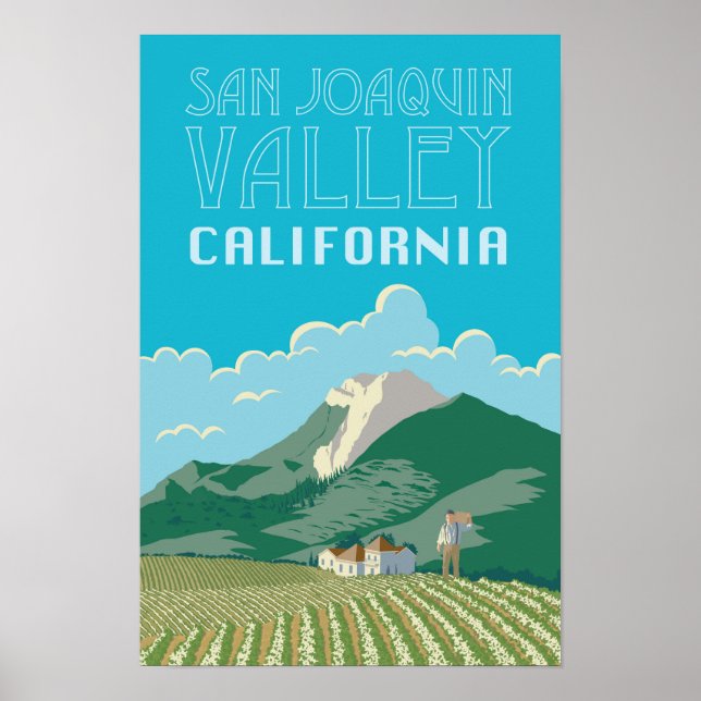 San Joaquin Valley California Travel Poster (Front)