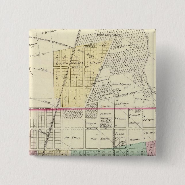 San Jose 2nd ward 15 Cm Square Badge (Front)