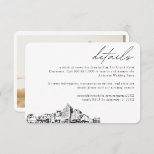 San Jose CA Wedding Hotel Room Block Details Enclosure Card