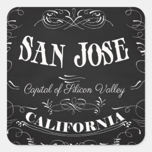 San Jose, California - Capital of Silicon Valley Square Sticker