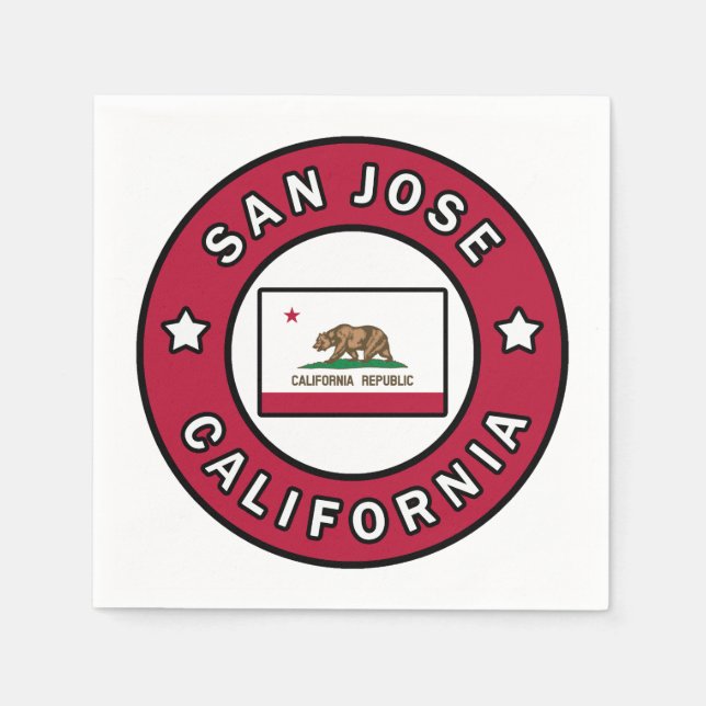 San Jose California Napkin (Front)