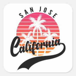 San jose, California Retro Sticker