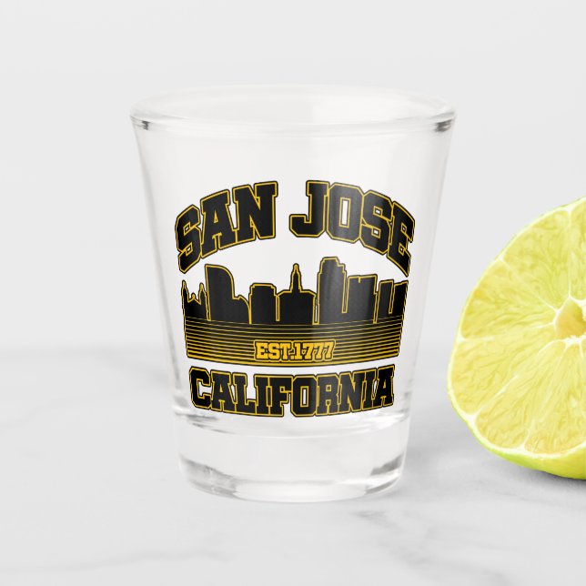 San Jose, California Shot Glass (Front)