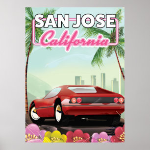 San Jose, California travel poster