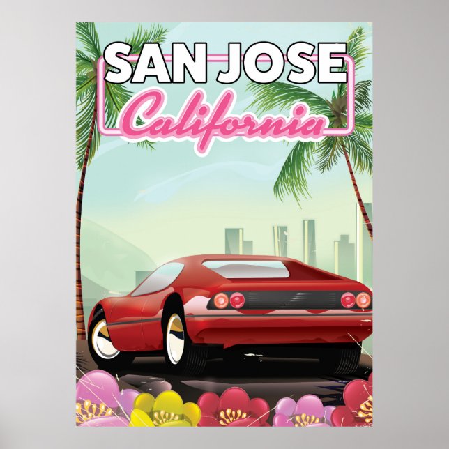 San Jose, California travel poster (Front)