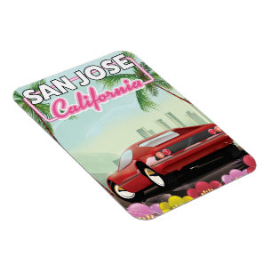 San Jose, California travel poster Magnet