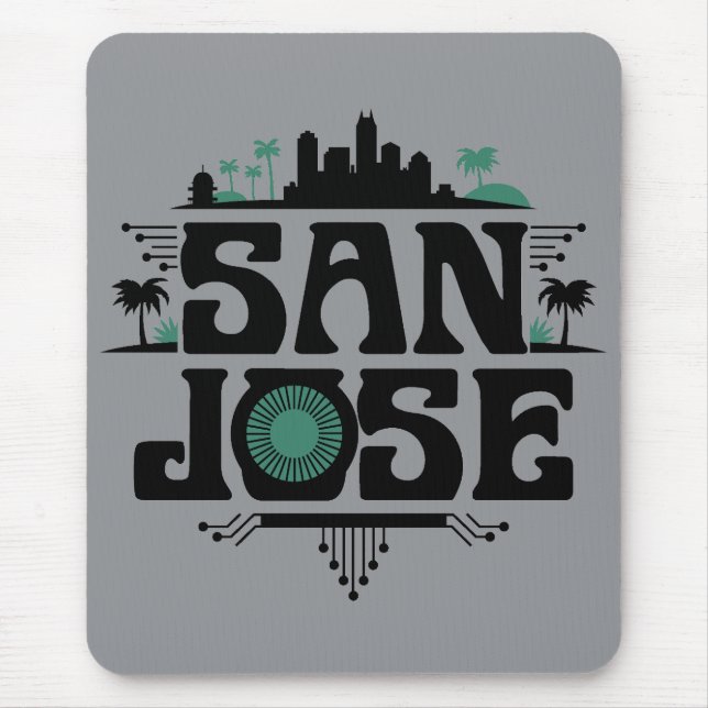 San Jose California United States Mouse Pad (Front)
