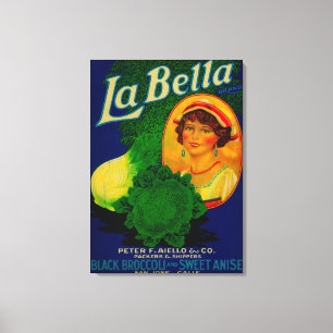 San Jose, CaliforniaLa Bella Vegetable Label Canvas Print