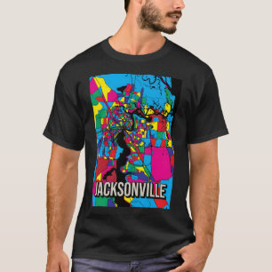 San Jose City Map - Colourful Pop Art Abstract Pri T-Shirt