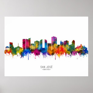 San José Costa Rica Skyline Poster