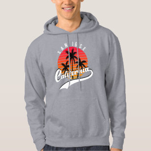 San Jose Grey Retro Sunset Hoodie