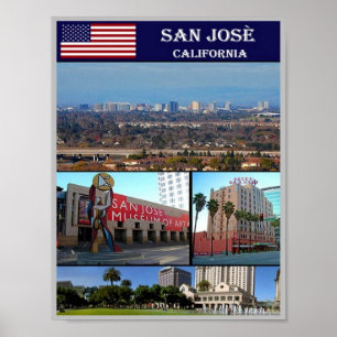San Josè - Mosaic - California - United States - Poster
