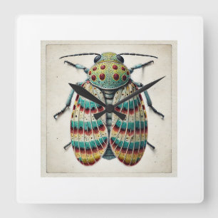 San Jose scale insect 140724IREF111 - Watercolor Square Wall Clock