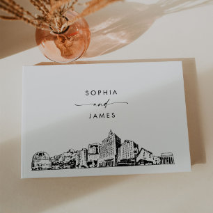 San Jose Skyline Wedding Guest Book