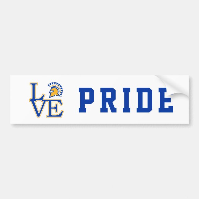 San Jose State Love Bumper Sticker (Front)