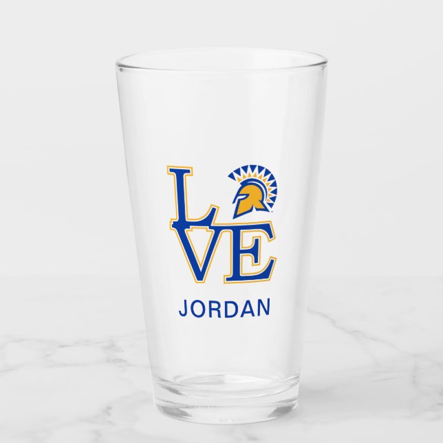 San Jose State Love Glass (Front)